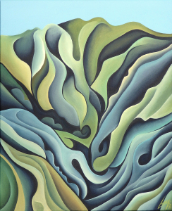 Hill Country No.11 by NZ Artist Sam Lewry