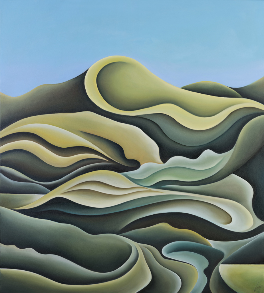 Hill Country - The Peak by NZ Artist Sam Lewry