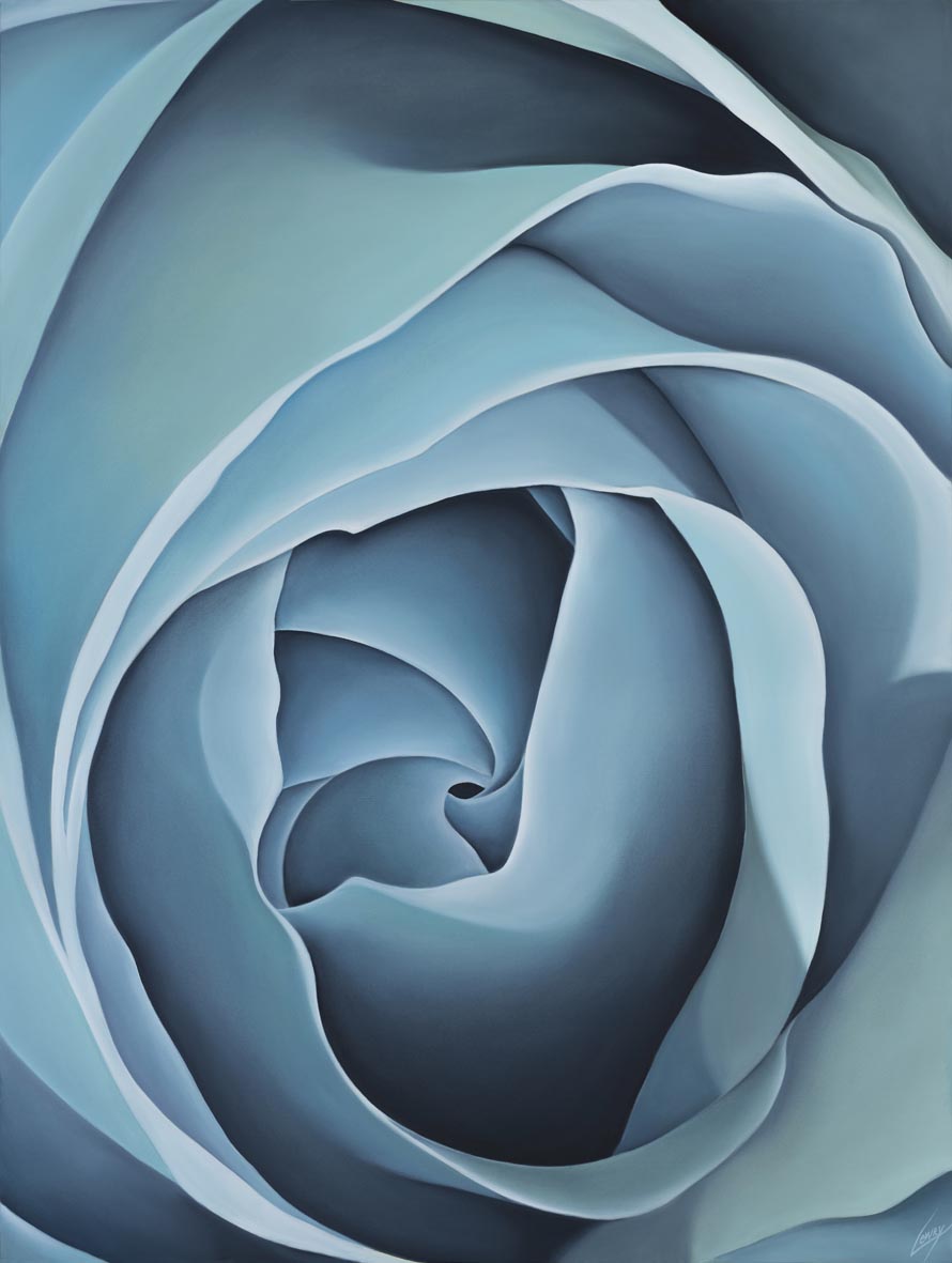 Into the Blue – Blue Rose | Sam Lewry NZ Artist